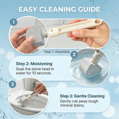8-Pack Pumice Stone Toilet Cleaner with Long Handle - Hard Water & Limescale Remover, Non-Scratch Multi-Surface Scrubber, Disposable Refill Heads for Bathroom & Kitchen