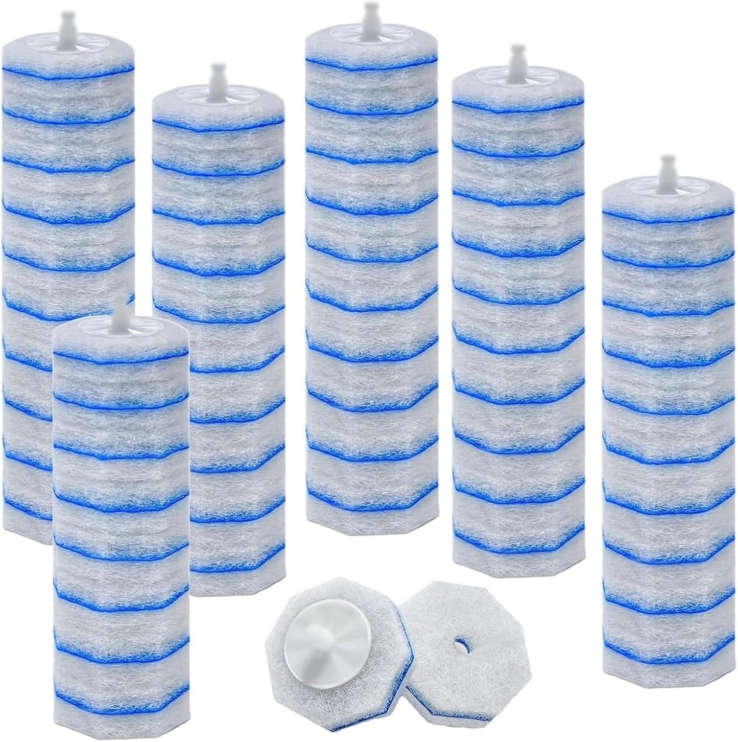 80 Pack Disposable Toilet Wand Refills, High-Density Replacement Scrubber Heads, Bathroom Toilet Bowl Cleaning Brush Pads