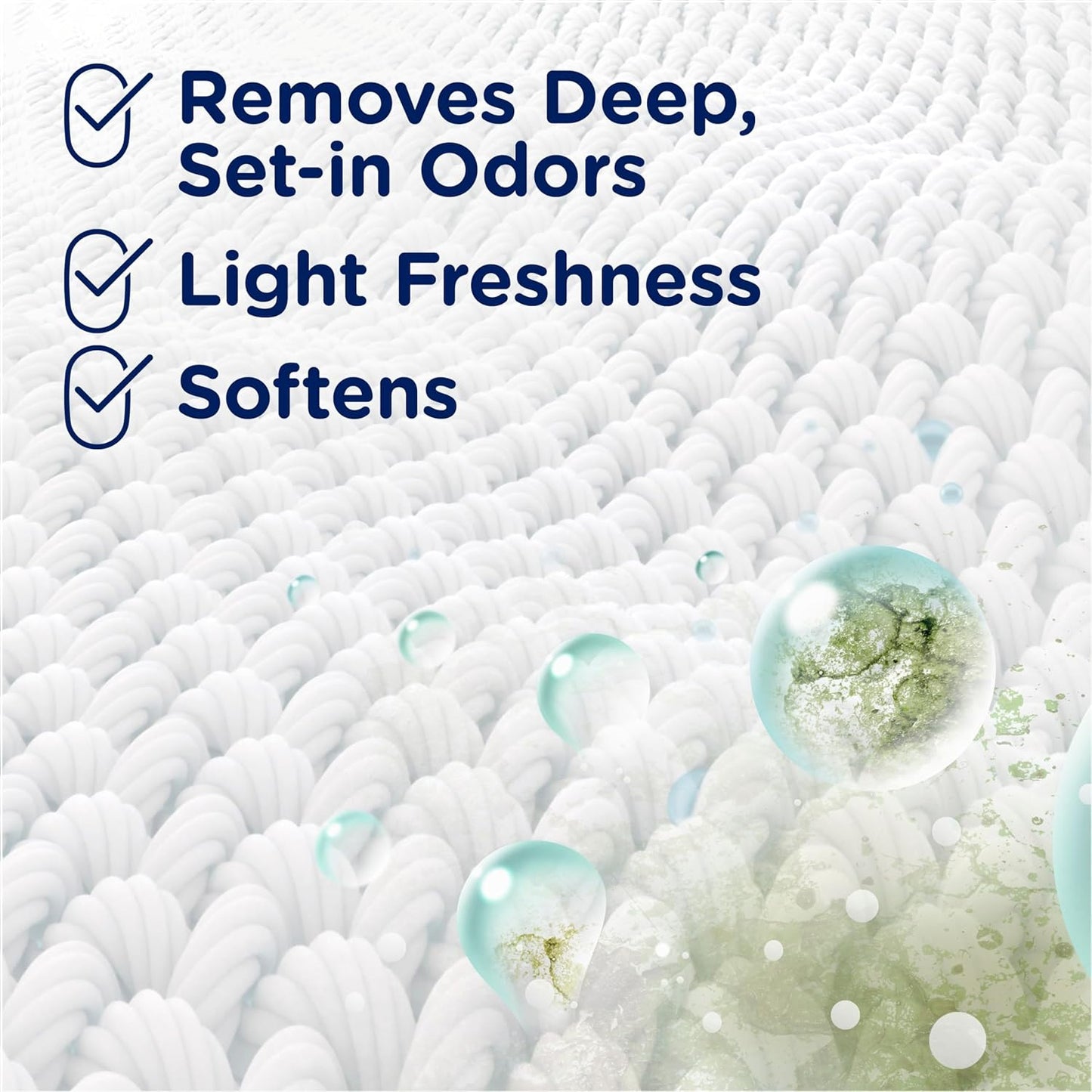 Downy Rinse Laundry Odor Remover, Cool Cotton Scent, 48 fl oz, Fabric Softener And Laundry Odor Removal Rinse, Fights Odors At The Source, HE Compatible