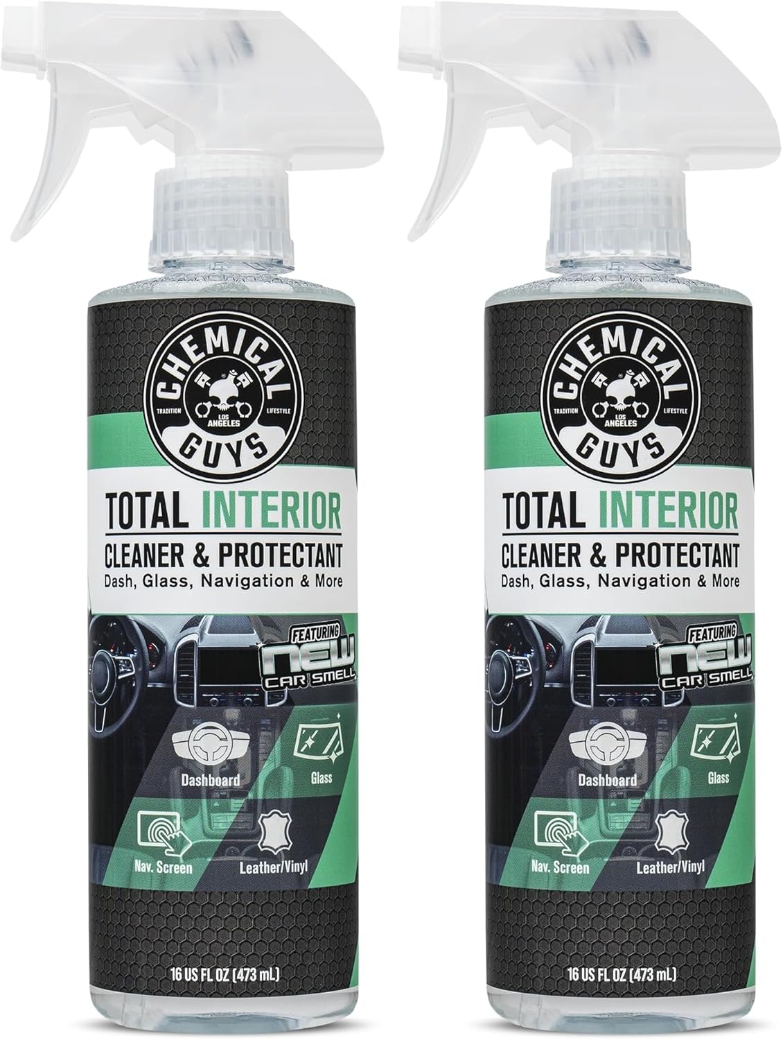 Chemical Guys Total Interior Cleaner & Protectant - Black Cherry, Car Cleaning Spray, Cleans and Protects Leather, Vinyl, Plastic, Rubber, and Glass, Safe for Trucks, SUVs, Jeeps, RVs & More - 16 oz