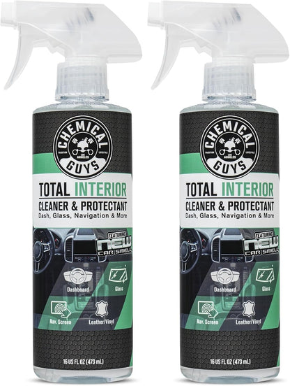 Chemical Guys Total Interior Cleaner & Protectant - Black Cherry, Car Cleaning Spray, Cleans and Protects Leather, Vinyl, Plastic, Rubber, and Glass, Safe for Trucks, SUVs, Jeeps, RVs & More - 16 oz