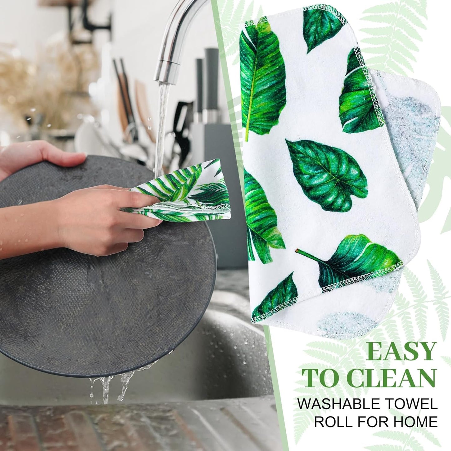 36 Pack Vintage Reusable Cleaning Cloths Washable Cotton Kitchen Towels for Home (Gray)