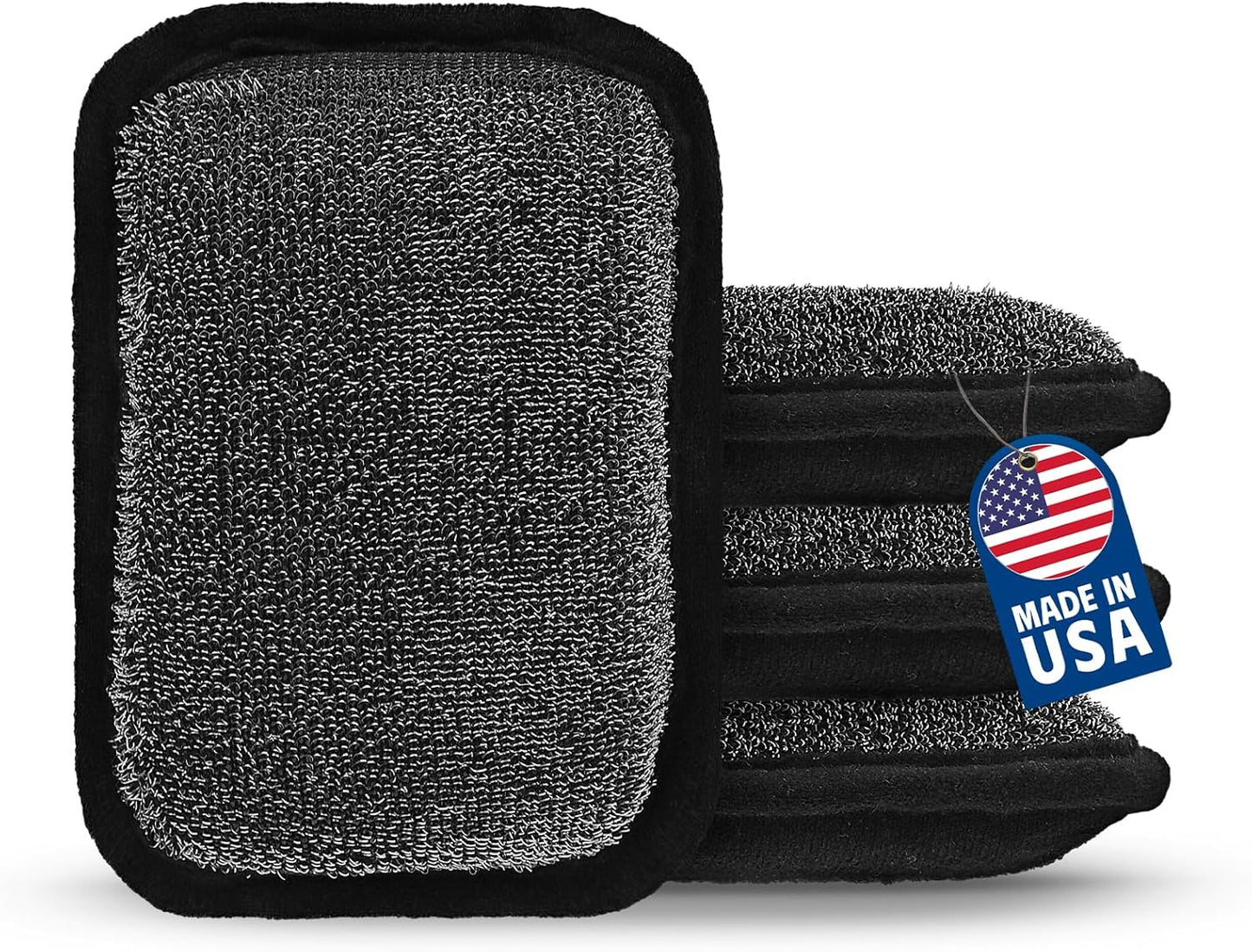 MEKER Grill Brush Bristle Free, Grill Cleaner Brush with 5 BBQ Replacement Head for Cast Iron, Stainless Steel Grates, Safe Grill Scraper Outdoor BBQ Grill, Black