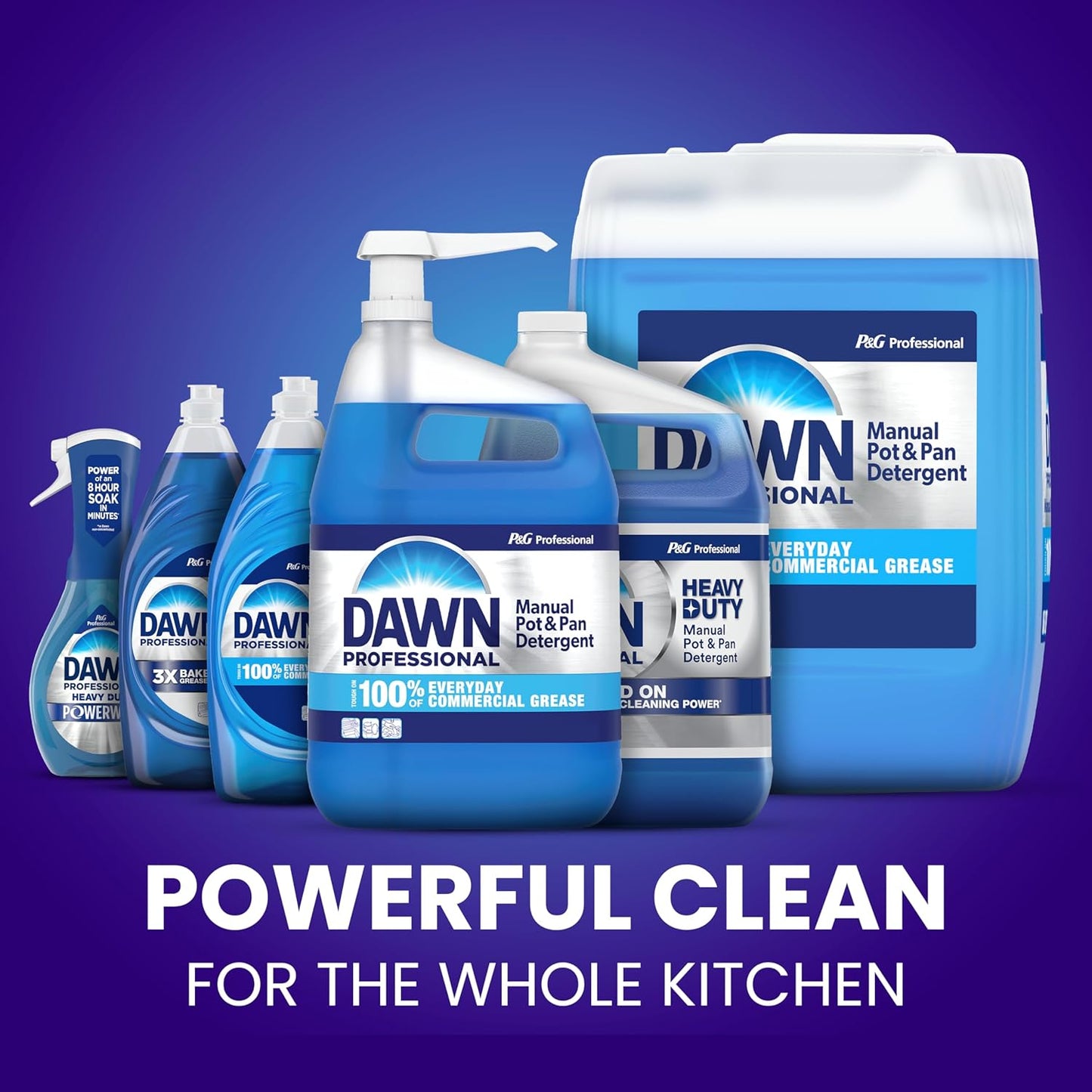 Dawn PRO Heavy Duty Powerwash, Bulk Foaming Dish Spray for Cleaning Burnt-On Grease in Commercial Kitchens, 16 fl oz (Case of 6)