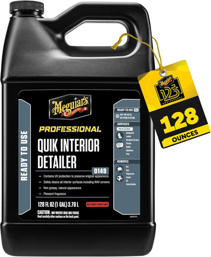 Meguiar's Professional Leather Cleaner & Conditioner D18001-1 Gallon Leather Cleaner & Conditioner Specifically Formulated for Automotive Interior Care, Delivers Professional Results, 128 Oz
