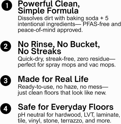 Quick Shine Multi Surface Floor Cleaner 64oz, Ready to Use-Streak Free-No Rinse, Use on Hardwood, Laminate, Luxury Vinyl Plank & Stone, Use in Spray Mops & Vac Mops, Safer Choice Cleaner