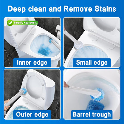 50Pcs Disposable Toilet Brush Refills, Compatible with Most Toilet Brushes for Easy Bathroom Cleaning - Disposable Bowl Cleansing Wand Heads