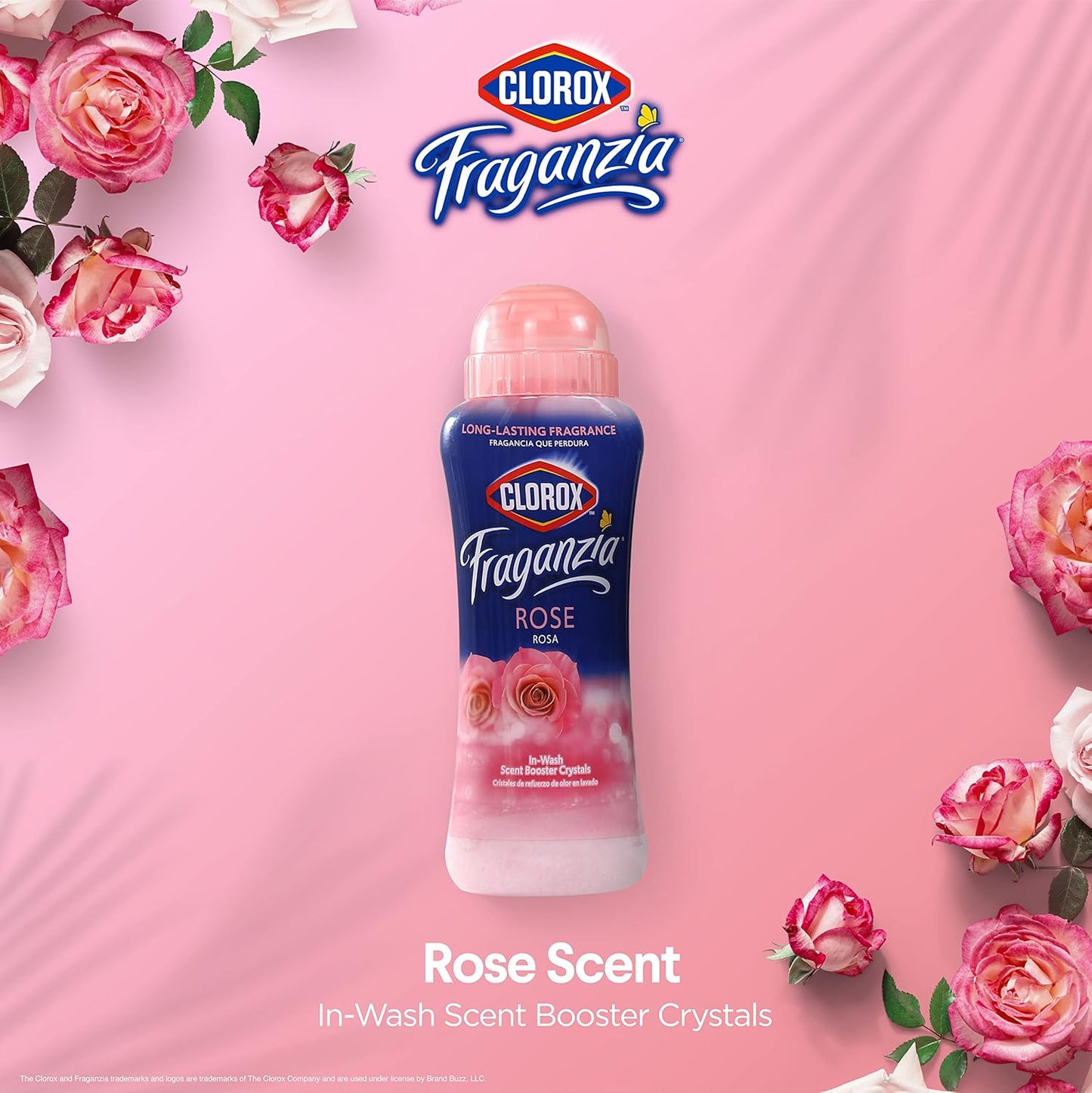 Clorox Fraganzia Laundry Scent Booster Crystals, In-Wash Fragrance Beads for Fresh-Smelling Clothes & Linens, Safe for All Fabrics & Colors, Easy-Pour Bottle, Vanilla Scent, 18 Oz, 2 Pack