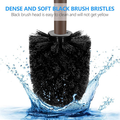 SetSail Toilet Brush, Compact Size Toilet Bowl Brush and Holder Toilet Brushes for Bathroom with Stainless Steel Handle Toilet Cleaner Brush with Durable Scrubbing Bristles, Splash-Proof