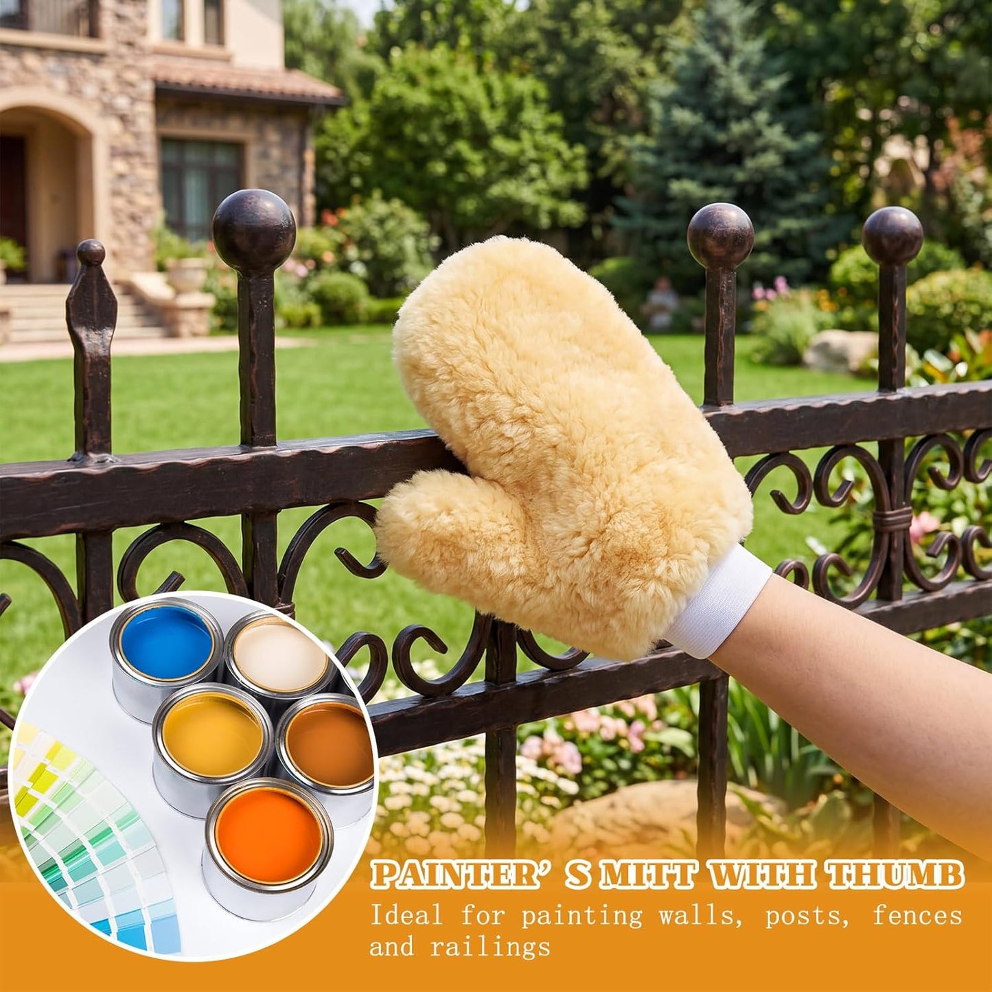 Remerry 12 Pcs Painters Mitt Painting Gloves with Thumb Paint Mitt Cleaning Dusting Gloves for Painters Decorators