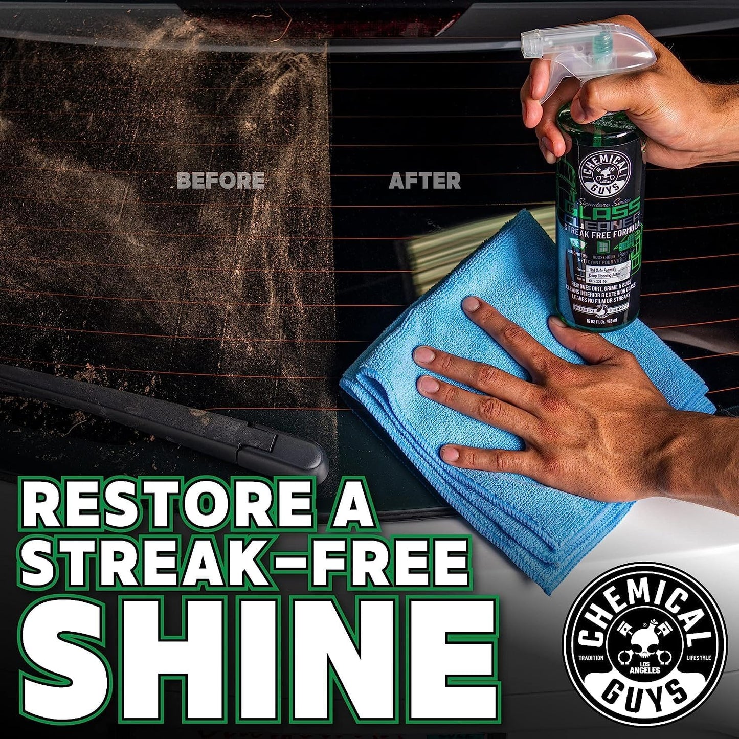 Chemical Guys Glass Cleaner Signature Series 2 Pack (2 x 16 Fl Oz) - Streak-Free Shine for Crystal Clear Windows and Glass, Safe for Cars, Trucks, SUVs, & More - CLD_202_1602