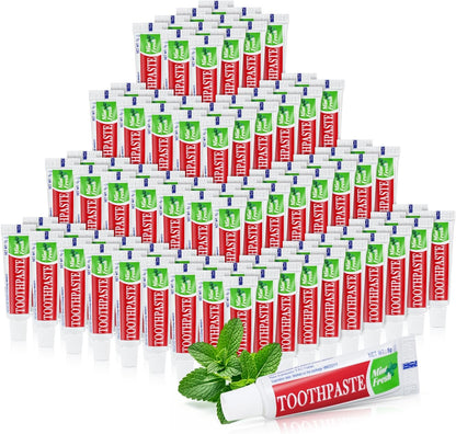 Travel Size Mini 0.176 oz Toothpaste Bulk, Disposable Mint Flavor Pocket Teeth Paste Small Essential Toothpaste for Travel, Home/Hotel/Guests/Charity/Homeless/Camping Oral Care Single Use, 30 Tubes