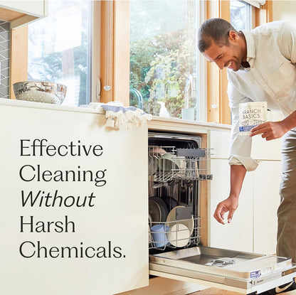 Branch Basics Dishwasher Tablets – 60 Ct | Plastic-Free, Fragrance-Free, Human-Safe | Delivers a Powerful Clean Without Harsh Chemicals