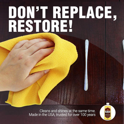 Milsek Furniture Polish and Wood Cleaner with Lemon Oil - Multipurpose Solution for Home Improvement from Hardwood Floors to Kitchen Cabinets - 12 Fl Oz (Pack of 1)