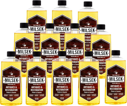 Milsek Antiques & Restoration Polish & Cleaner - Home Essential Cleaning Supplies for Home Improvement of any Wood Antiques or Heirlooms - 12 Fl Oz (Pack of 1)