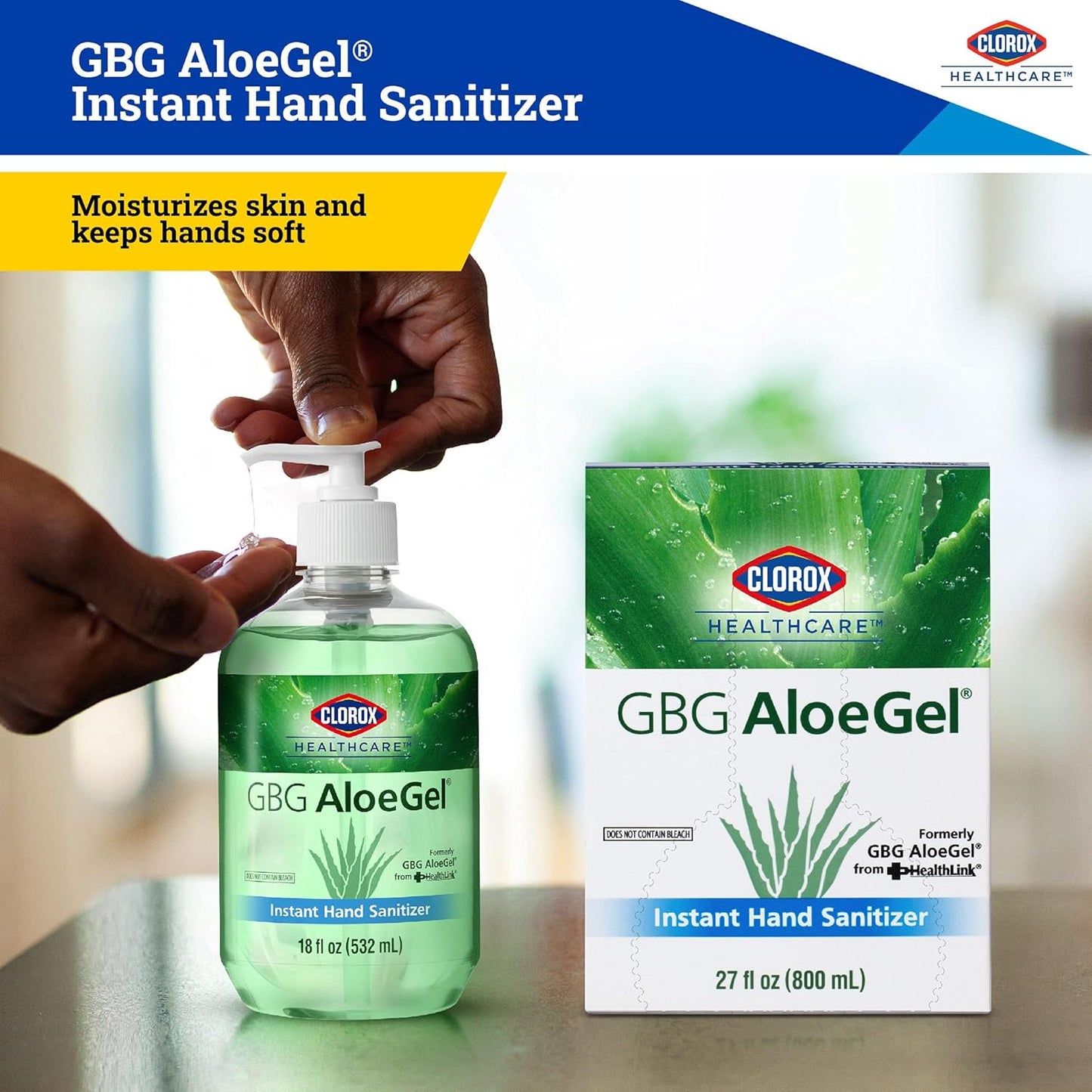 Clorox Healthcare GBG AloeGel Hand Sanitizer Wipes, Bleach-Free Sanitizing Wipes for Hands with 71% Ethyl Alcohol and Aloe - FDA Registered, Resealable Travel Pouch, 20 Count