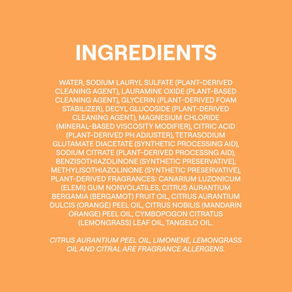 Seventh Generation Dish Liquid Soap Clementine Zest Lemongrass Refill Dishwashing Soap Biodegradable liquid soap 50 Fl oz