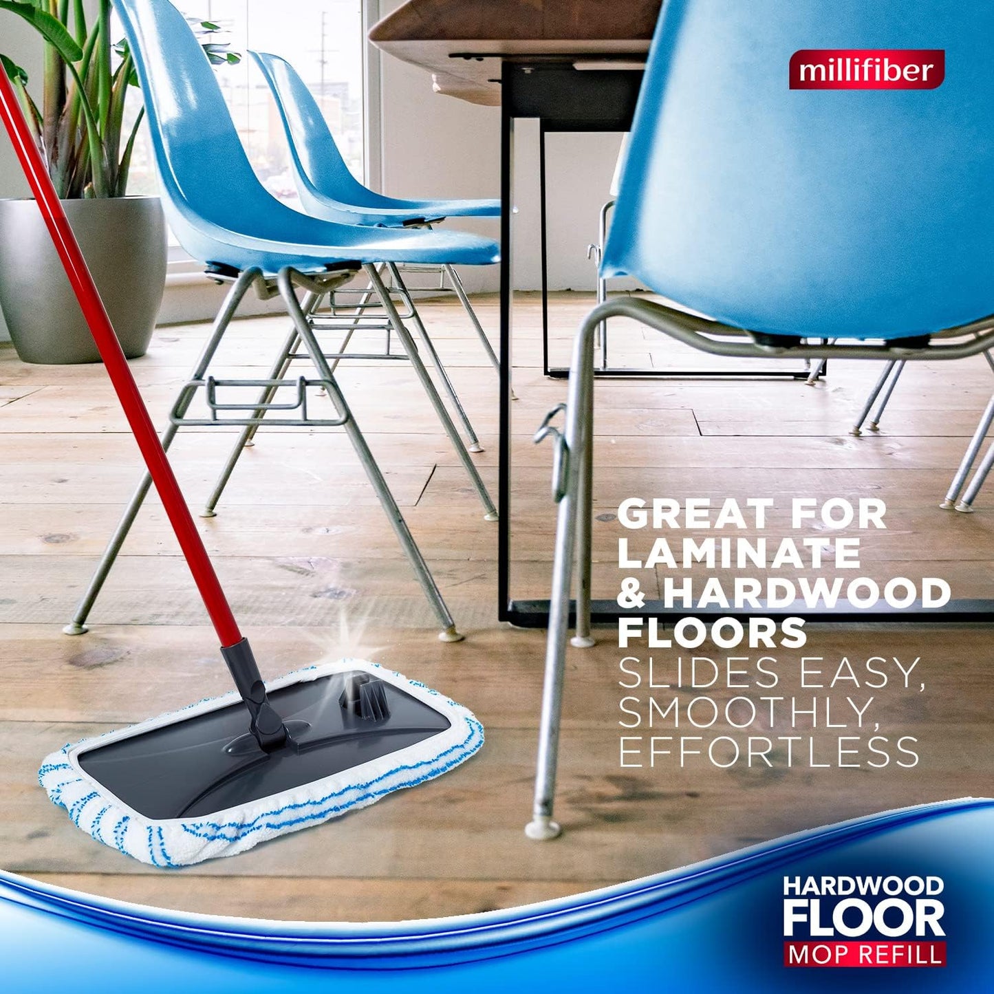 Millifiber Microfiber Mop Refills 15x8 Inches, 3-Pack (Mop is Not Included)