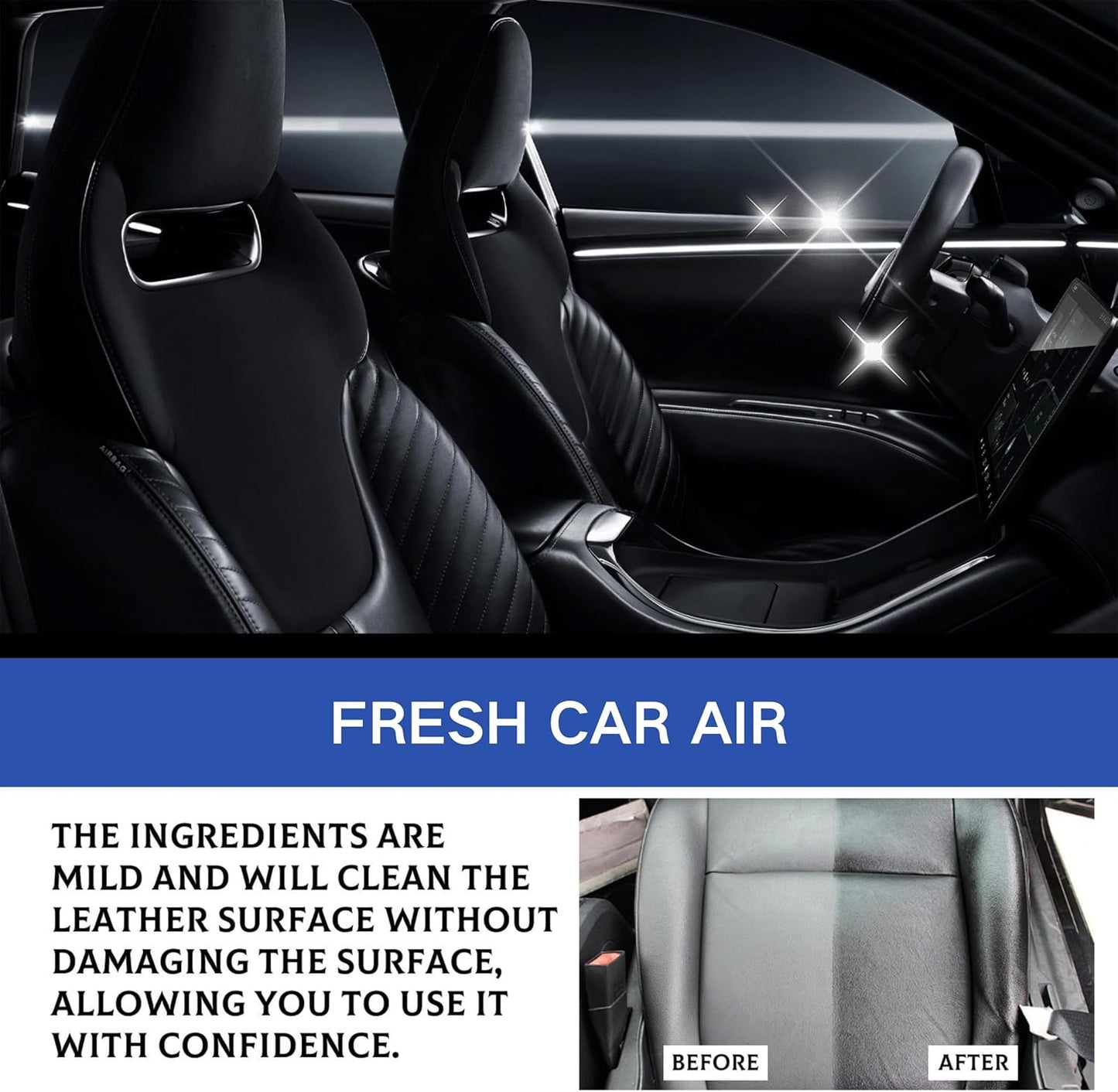 Leader Cleaning and Care Cream, Leather Cleaning Cream for Car Interior, Multifunctional Cleaning Paste for Leather Care, Furniture Leather Repair Kit, Leather Conditioner Cream
