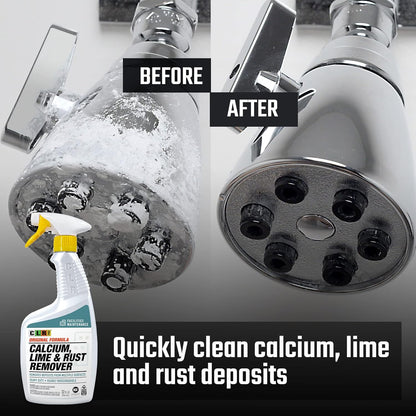 CLR PRO Calcium, Lime & Rust Remover - Quickly Removes Calcium and Lime Deposits, Stubborn Rust Stains, and Household Hard Water Deposits (32 Ounce Spray (Pack of 6))