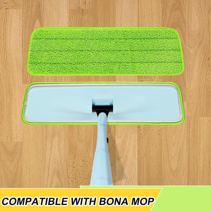 16.5 Inch Reusable Mop Pads Microfiber Spray Mop Replacement Heads for Wet/Dry Mops Compatible with Bona Floor Care System (6 Pack)