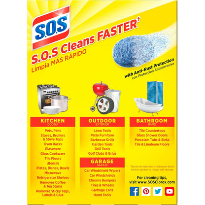 S.O.S Steel Wool Soap Pads, Lemon Fresh, 10 Count