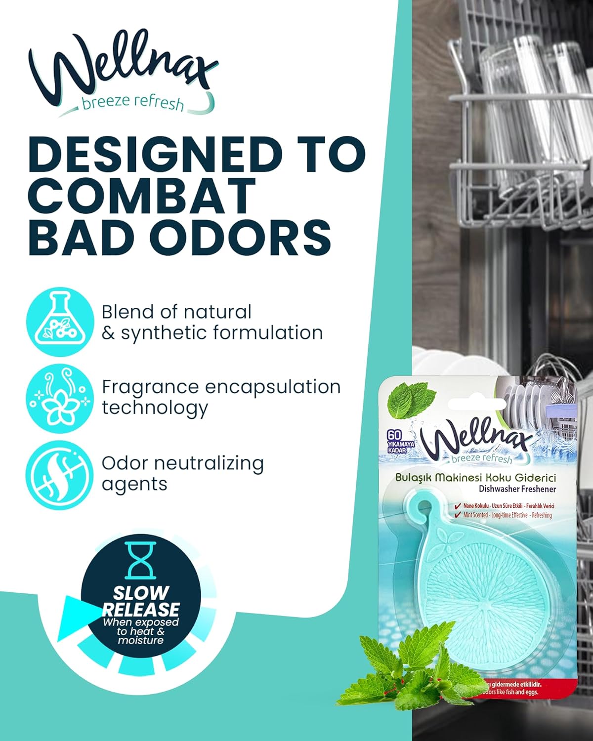 Wellnax Dishwasher Freshener (Green Apple)