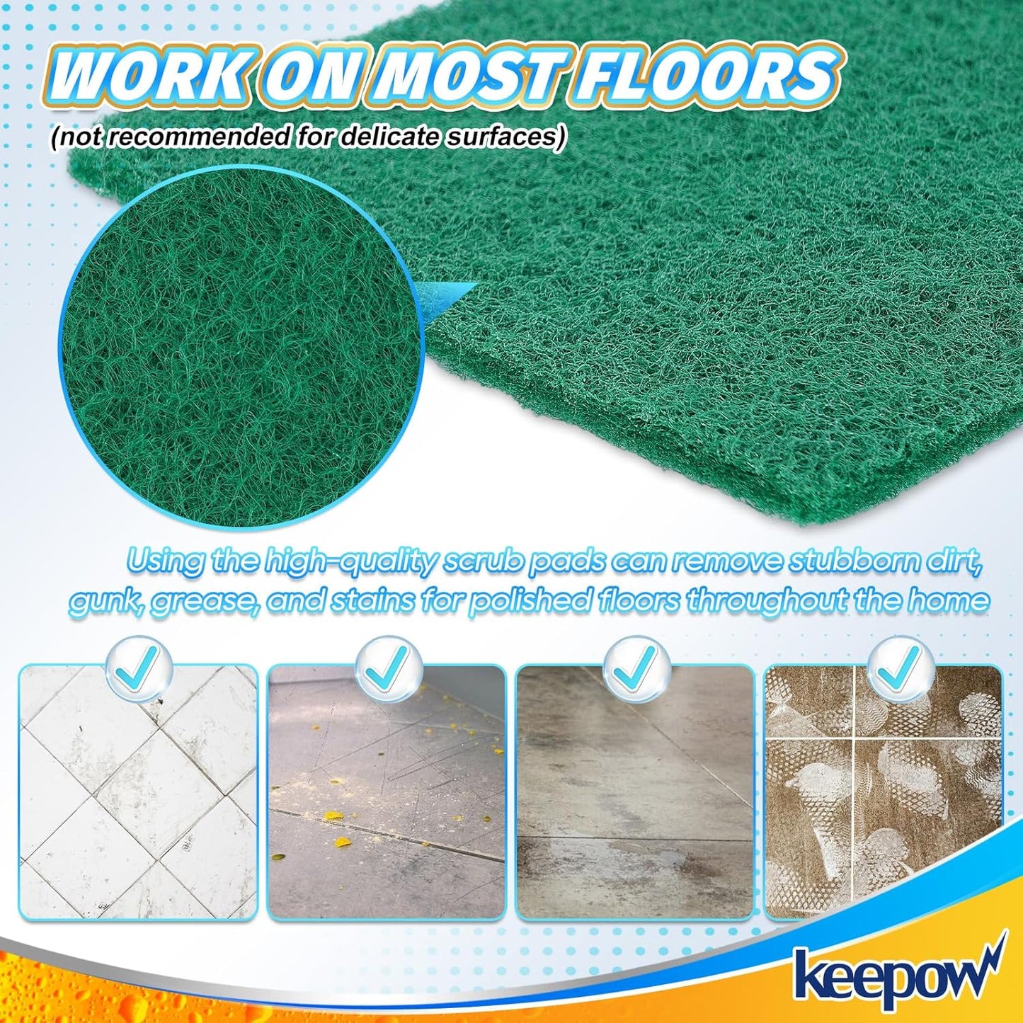6 Pack Upgraded Spray Mop Refills for Libman Freedom Spray Mop, Washable Microfiber Spray Mop Replacement Head, 6 Count Reusable Mop Pads