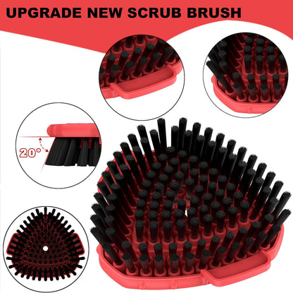 Replacement Scrub Brush for O-Cedar 2-Tank System, 4.4" Triangular Spin Mop Scrubber Head, Heavy-Duty Stiff Bristle Cleaning Brush for Tile, Grout, Bathroom, Kitchen & Floors