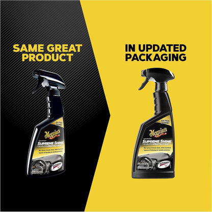 Meguiar's Supreme Shine Protectant Wipes - Convenient Protectant Wipes with UV Blocking for Durable Protection, Premium Car Wipe that Clean and Leave a Non-Greasy Glossy Shine, 30 Count