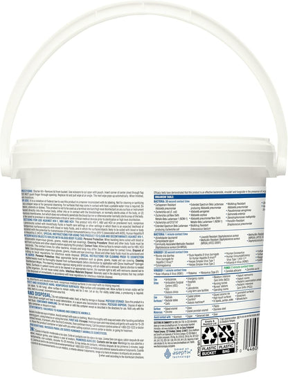 Clorox Healthcare Hydrogen Peroxide Cleaner Disinfectant Wipes, 12" x 11", Bucket, 185 Count (Package May Vary)