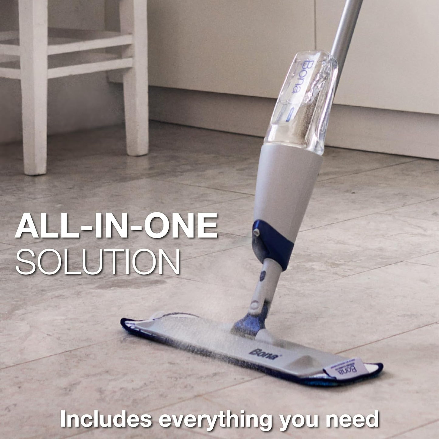 Bona Multi-Surface Floor Cleaner Concentrate - 1 fl oz - 4-Pack - Residue-Free Floor Cleaning Solution for Bona Spray Mop and Spray Bottle Refill - For Stone, Tile, Laminate, and Vinyl Floors