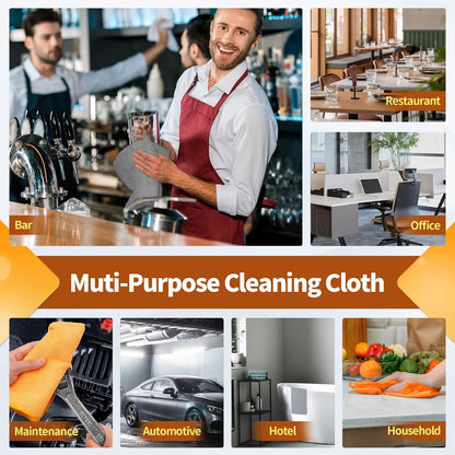 FIXSMITH Microfiber Cleaning Cloth - Pack of 8, Size: 12 x 16 in, Multi-Functional Cleaning Towels, Highly Absorbent Cleaning Rags, Lint-Free, Streak-Free Cleaning Cloths for Car Kitchen Home