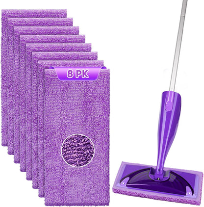 HOMEXCEL Microfiber Pads Compatible with Swiffer Wet Jet-15"x5.5", Reusable Pad Refills, Machine Washable Replacements for Multi Surface Wet & Dry Floor Cleaning, 8 Pack
