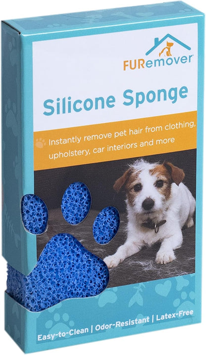 FURemover Plus Pet Hair Rubber Brush with Squeegee, Easily Remove Fur and Lint from Clothing, Carpets and Furniture, Gently Groom Dogs and Cats Wet or Dry, Black, 2 Pack