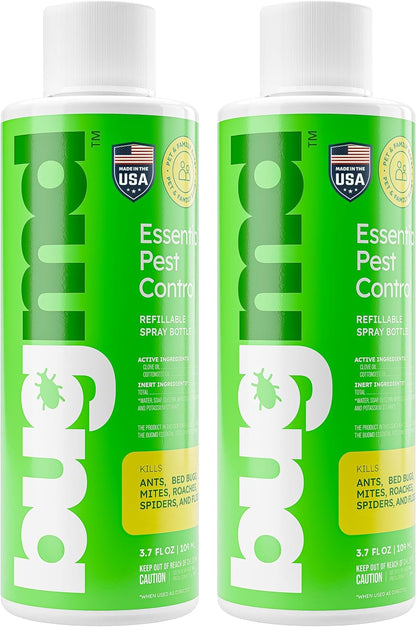 BugMD Empty Refillable Spray Bottle 32 oz for Pest Control Essential Oil Concentrate (Sold Separately), 3 Modes