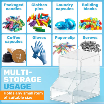 Laundry Pods Container, Acrylic Laundry Detergent with 2 Lid, Dishwasher Pods, Powder Detergent Container, Powder for Room Organization