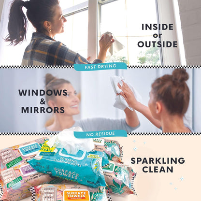 Juniper CLEAN Single Surface Cleaning Wipes, Thick & Large Dispose, All-Purpose Cleaner for Bathroom, Kitchen, Office, 100 Count Soft Flow, Biodegradable, White Soap Scent