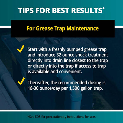 CLR PRO Commercial Drain Line and Grease Trap Treatment, Preventative Maintenance Microbial Formula, 1 Gallon Bottle
