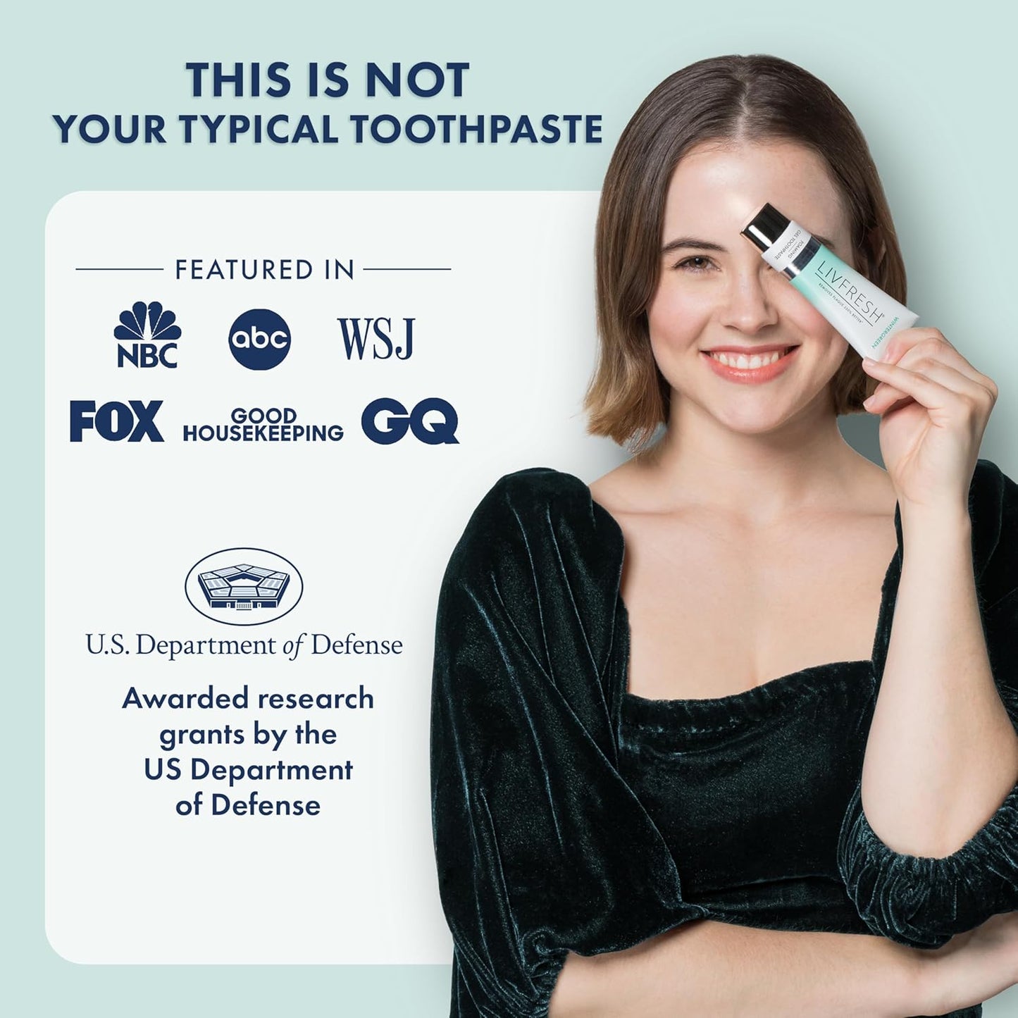 LIVFRESH Toothpaste Gel, Clinically Proven to Remove Plaque 250% Better, Improves Gum Health 190% Better, Prevents & Reduces Tartar, Mild Peppermint