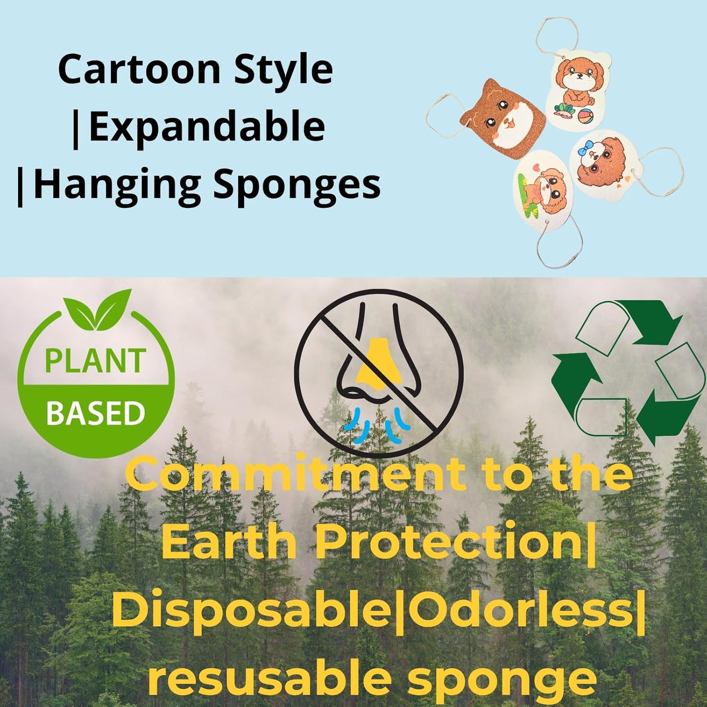 Glowvision Trade Versatile Cellulose Sponges – Pack of 4 Cute Cartoon Shapes with Fun Prints – Ideal for Dishwashing, Car Cleaning, Window & Blind Wipe, and Pet Play – Eco-Friendly & Reusable"