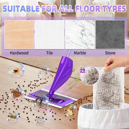 60PCS Disposable Mopping Pads Refills for Swiffer PowerMop,Replacement with Swiffer Power Mop Refills for Swiffer Power Mop Pads Multi-Surface for Floor Cleaning