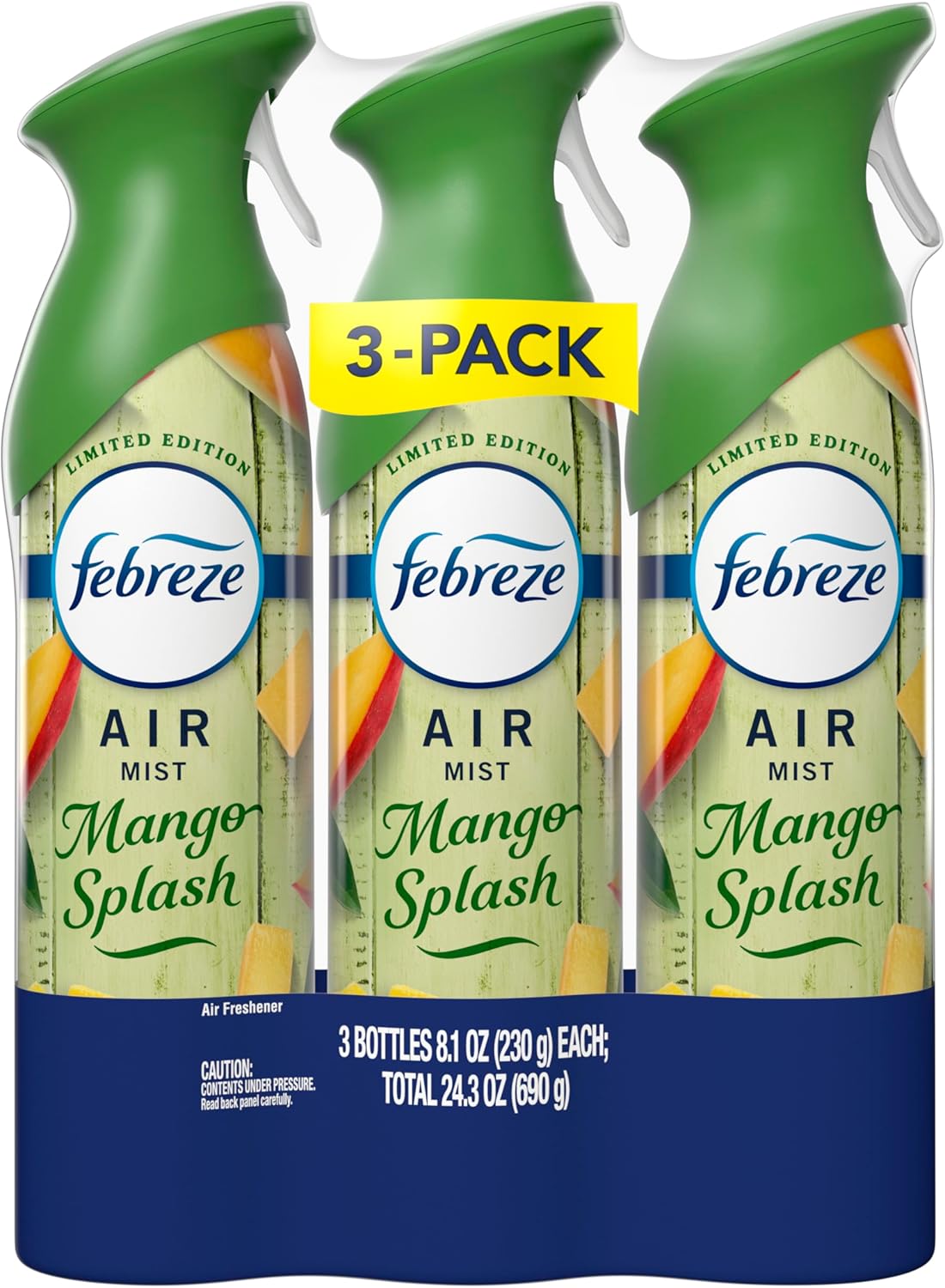 Febreze Air Mist, Air Freshener, Odor Fighting Room Spray, Deodorizer for Home Bathroom Kitchen Office Apartment, Lilac Sunrise, Warm Ocean Breeze, Summer Golden Hour Variety Pack, 8.1oz (Pack of 3)