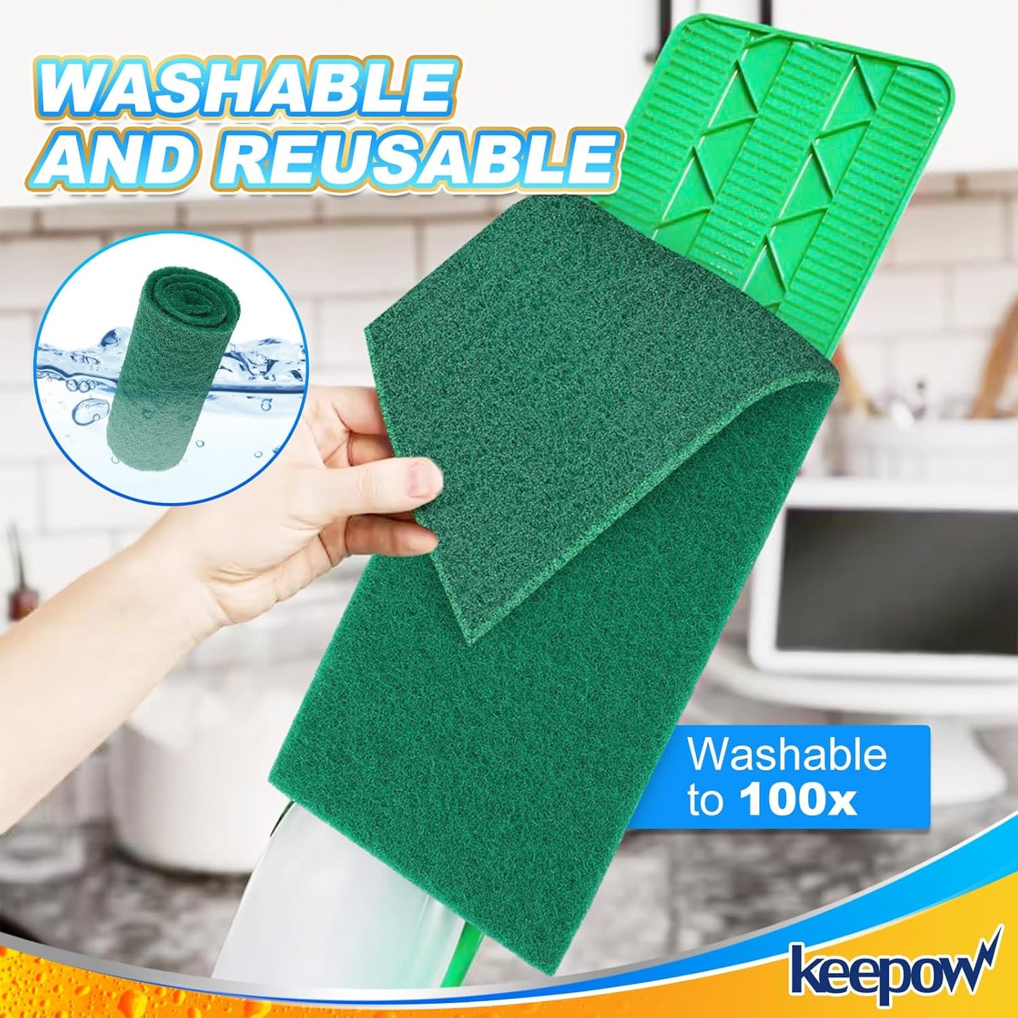 6 Pack Upgraded Spray Mop Refills for Libman Freedom Spray Mop, Washable Microfiber Spray Mop Replacement Head, 6 Count Reusable Mop Pads