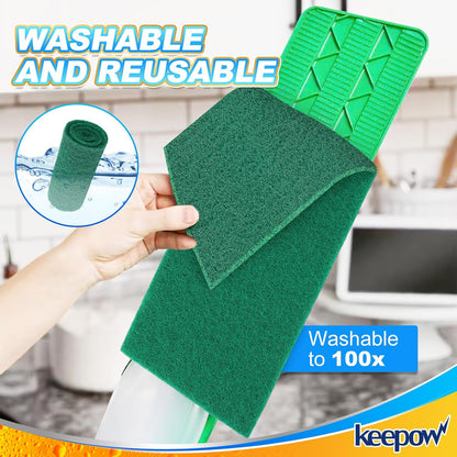 6 Pack Upgraded Spray Mop Refills for Libman Freedom Spray Mop, Washable Microfiber Spray Mop Replacement Head, 6 Count Reusable Mop Pads