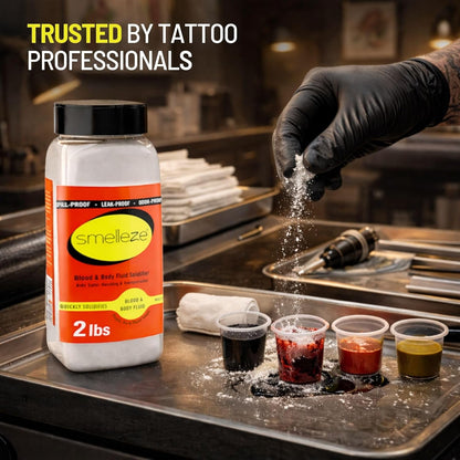 SMELLEZE Vomit Clean Up Powder & Blood Body Fluid Super Absorbent Solidifier Deodorizer: 2 lb. Instantly Absorb & Solidify Urine, Blood & Bio Waste for Medical, Tattoo & Pet Mess Cleanup