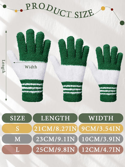 Patelai 3 Pairs Microfiber Plant Dusting Gloves Leaf Cleaning Gloves for Indoor Plants, Blinds, Furniture, House (Green Yellow,Blue,Pink,Medium)