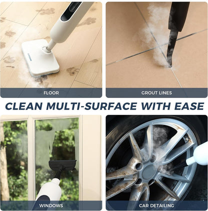 Steam Mop for Hardwood Floors, 11-in-1 Steam Cleaner with Handheld Steamer, 212°F Powerful Multi-Surface Cleaning for Tile, Grout, Carpet & Wall, Fast Heat, 22.9FT Cord, Floor Steam Mop