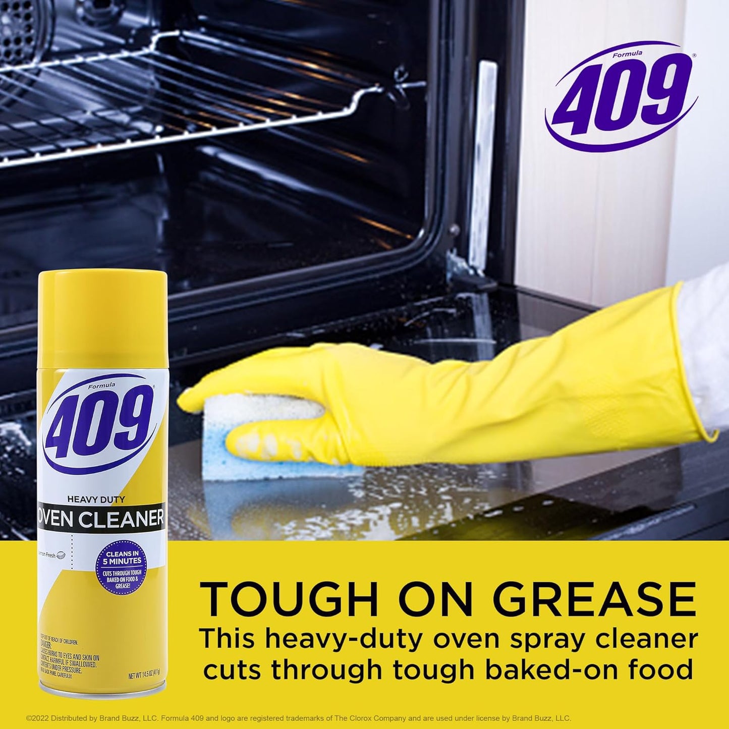 409 Fume Free Oven Cleaner 19oz Aerosol, Fresh Scent, Cuts Through Grease & Grime on Contact, A Powerful Clean You Can Trust, Fresh Scent, 19 Oz | Grill Cleaner, Stove Top Cleaner