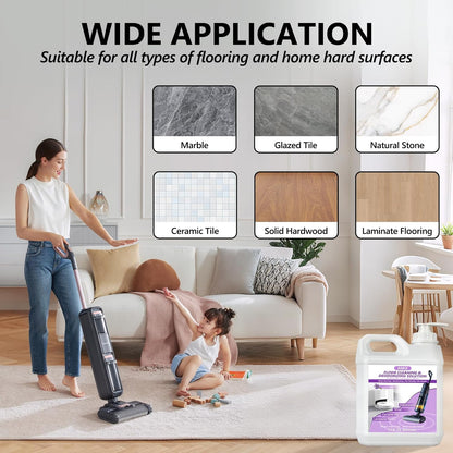 85 FL OZ Floor Cleaning Solution,Floor Cleaner for Mopping with Tineco,Deep Cleaning &Deodorizing for Roborock,Compatible with Saros Series,S8/S7 Series,Q Revo/Q Series,iFLOOR Series Wet Dry Vacuum